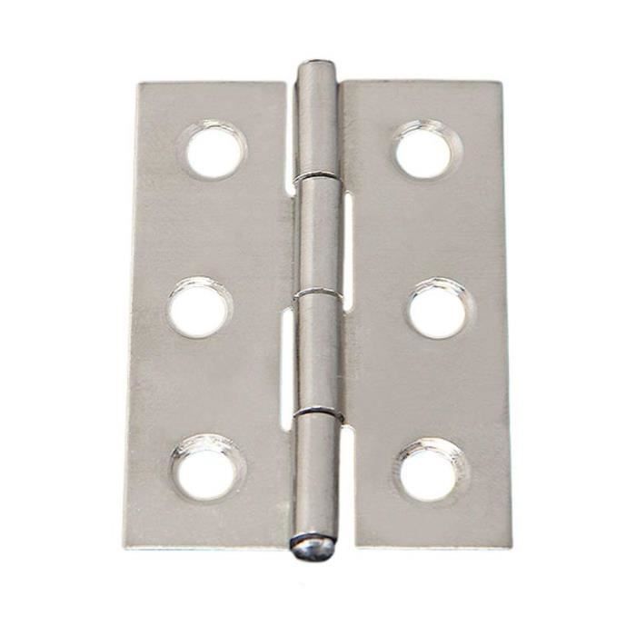 Charniere En Acier Inox 2 Pour Porte Armoire Placard Achat