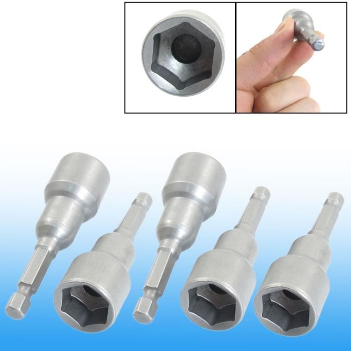 Clés à Douille Écrou 1//4/" Hexagonal Tige pour Visseuse//Visseuse 9 mm