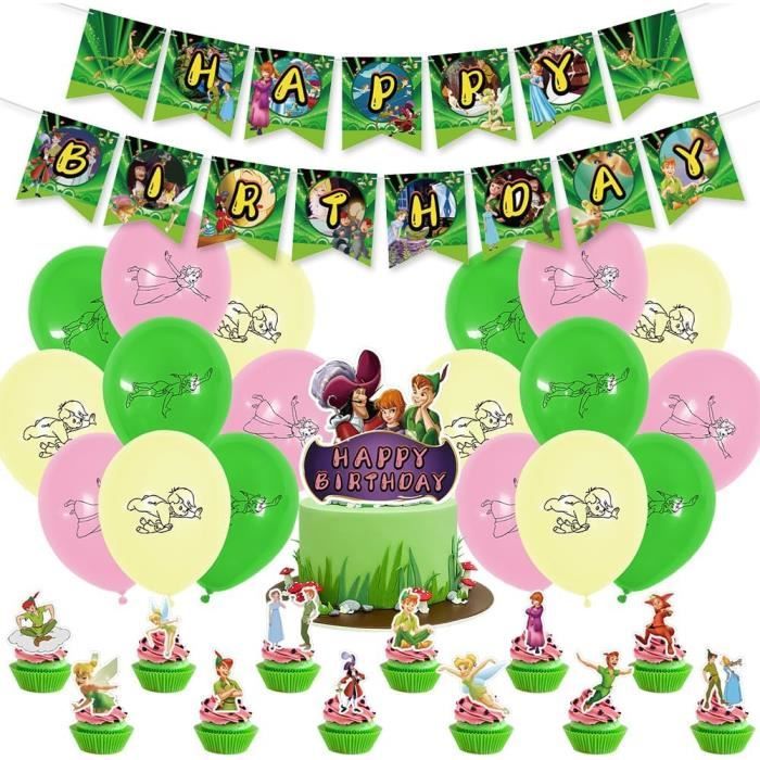 Kit Décoration Anniversaire Enfant - 50 Pièces : Bannière, Ballons, Nappe, Décorations Gâteau… - Thème Festif
