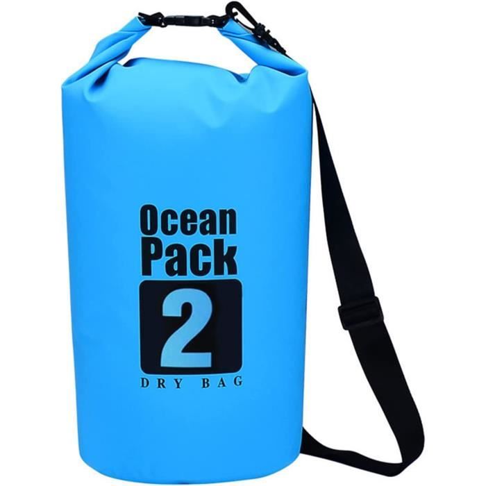 Sac Étanche 2L Avec Bandoulière Réglable - Sac De Plage Flottant Rose Polyvalent Pour Kayak, Canoë, Pêche, Rafting Et Natation