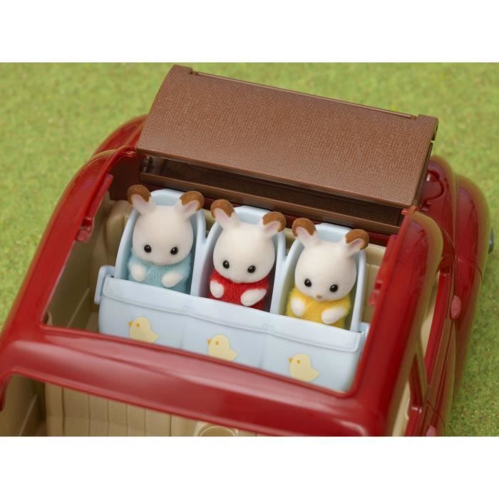 Poussette triple SYLVANIAN FAMILIES - Pour Enfant - Le village - Avec couverture amovible - Dès 3 an