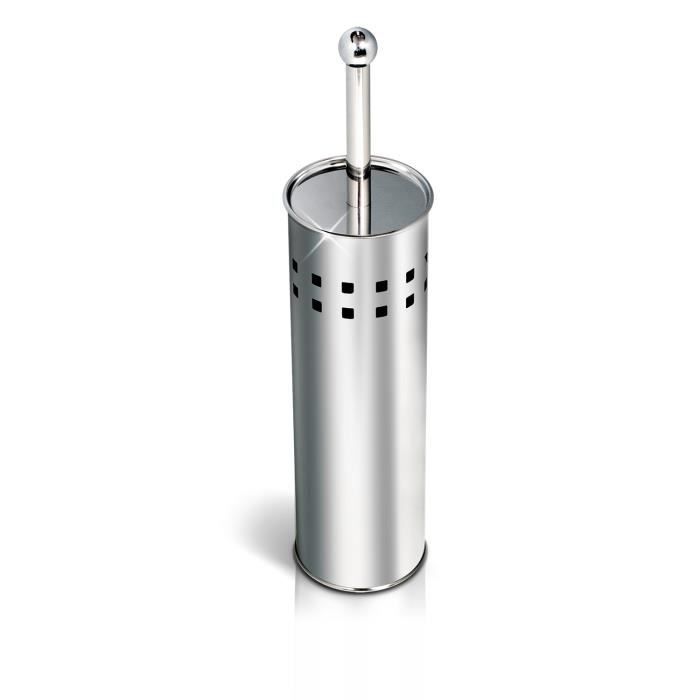 Tatkraft Lilia Porte Brosse Toilette avec un Pied en Acier Chrome