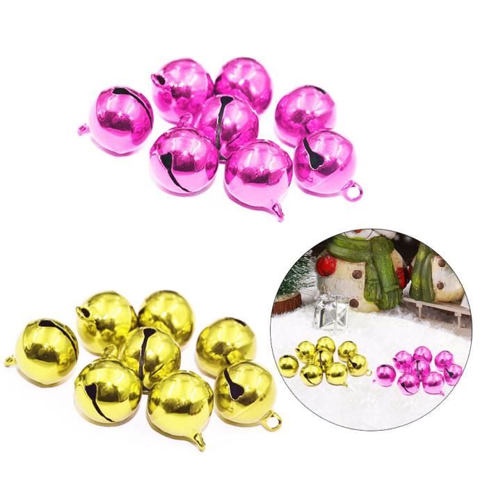 Lot de 132 clochettes dorées en cuivre pour bijoux, bricolage, emballage cadeau, décoration de Noël, 12 mm