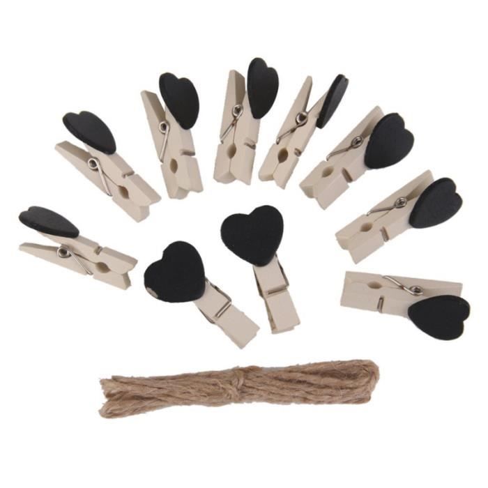 40 Pièces Chevilles Artisanales En Bois Pinces À Lumière Photo Pince Photo En Bois Artisanat De