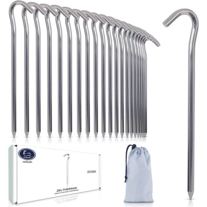 Lot De 10 Piquets De Tente En Métal Galvanisé De 18 Cm, Piquets De
