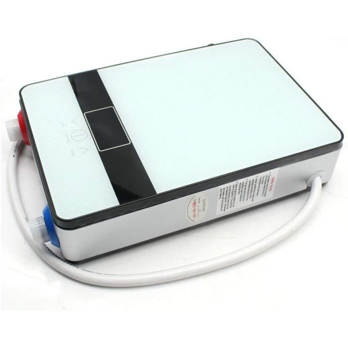 DAOHHFO Chauffe-eau électrique 220 V (60 l, protection contre les fuites, douche pratique, affichage de la température, 25-75 °C) - Chauffe-eau mural électrique 2000 W
