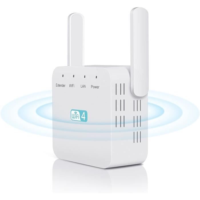 Amplificateur WiFi LINKAVENIR 300Mbps - Répéteur Signal Avec Port Ethernet - Couverture 360° Pour Maison