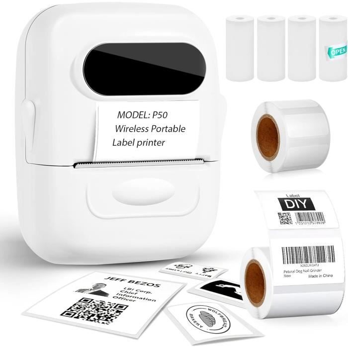 Imprimante étiquettes SUPVAN E16 Bluetooth - Mini, étiquettes Imperméables 15mm X 6m