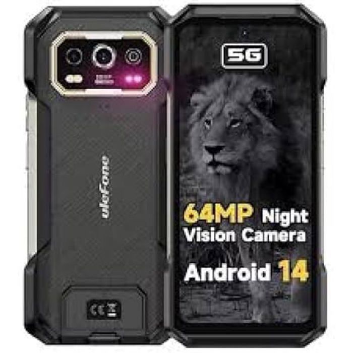 Téléphone mobile - Ulefone - Armor 27 - 12 Go RAM - 256 Go - Double SIM - 4G Noir