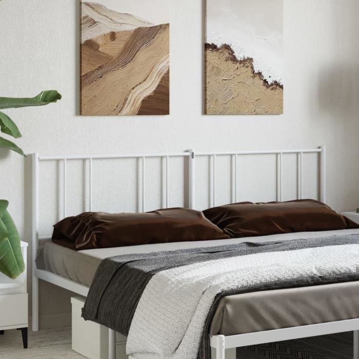 Tête De Lit Métal 180 Cm – Design Élégant Et Robuste En Acier Noir Pour Lit Adulte
