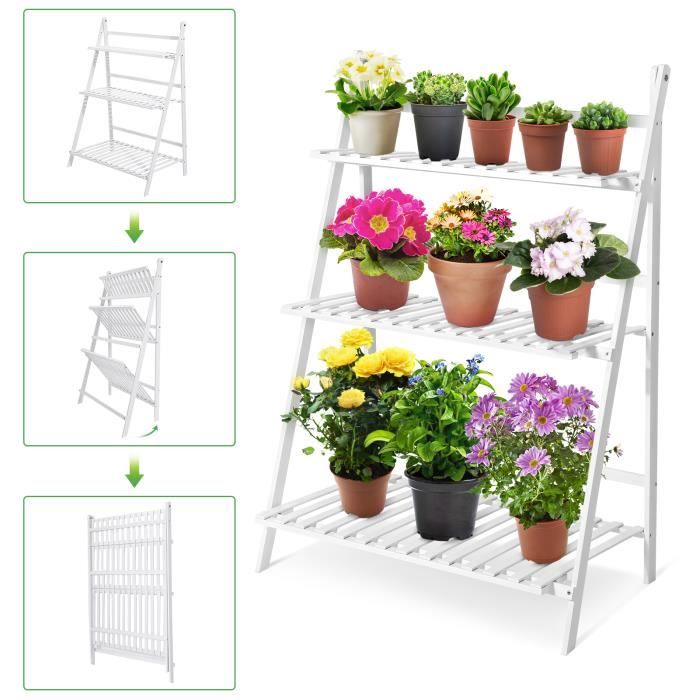 Banc Jardinière Acacia Massif + Zinc – Table De Rempotage 2 Étagères, Support Plantes Patio Balcon Jardin