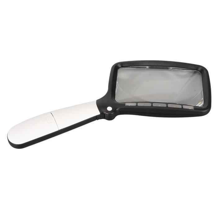 Loupe à Main éclairée Par LED Uxcell - Grossissement 3X, Lumière Blanche, Neuve Sous Emballage