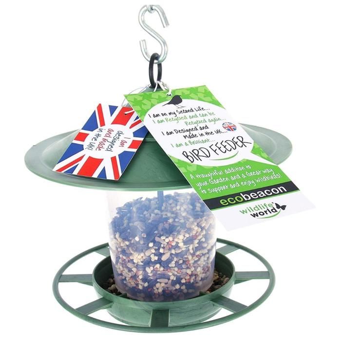 Comparer les prix de Mangeoire - WILDLIFE WORLD - Eco en plastique recyclé - Vert naturel - Petit - Oiseau sauvage