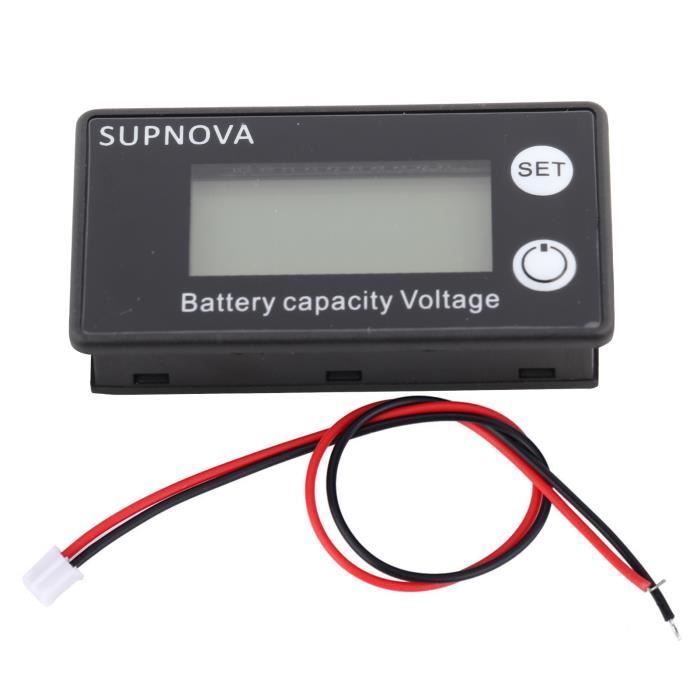 Testeur de batterie numérique compteur de capacité de capacité,12V / 24V /  36V / 48V LCD Testeur de