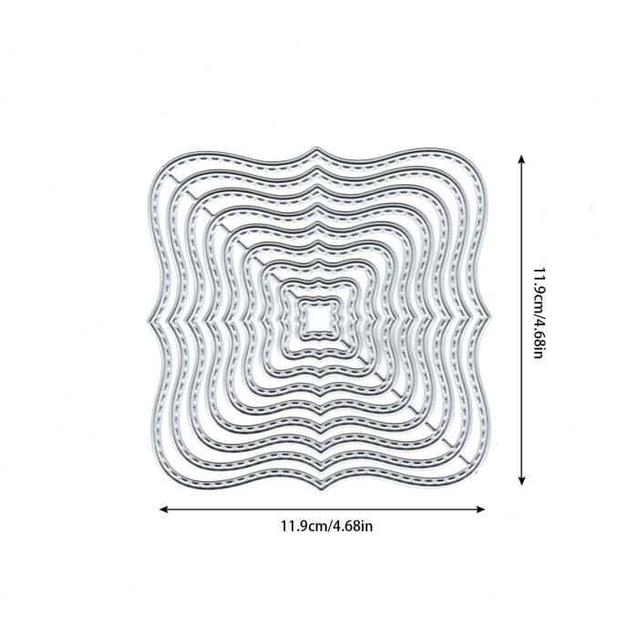 GABARIT DE DECOUPE,--Matrices de découpe en métal, moule de découpe, trou de losange, cadre