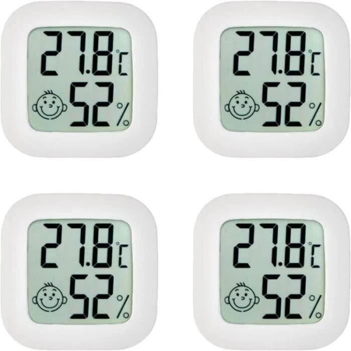 Meilleurs prix pour 4-Pack Thermomètre dambiance intérieur  Hygromètre numérique Intelligent  Moniteur température Maison  Humidimètre capteur