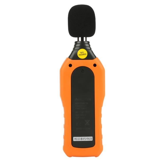 Poggapp Sonomètre Numérique Portable – Mesureur De Décibels 30-130 DB Avec Alarme LED Rouge/Vert, Écran LCD Clair, Idéal Pour Maison, Bureau, Chantier