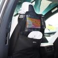 Deryan Luxe Organisateur de siège de voiture avec support de tablette - protège votre dossier des coups de pieds des enfants - Noir-1