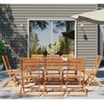 Ensemble table et chaises de jardin - BEAU RIVAGE - SARNO - Bois d'eucalyptus FSC - 8 personnes-1