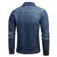 Veste en Jean pour Homme Coton Denim Jacket Casual Manches Longues Automne Printemps-1