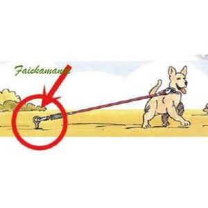 Piquet De Fixation En Fer Pour Chien/bétail HEMOTON - 50 Cm, Solide Et Stable - 4