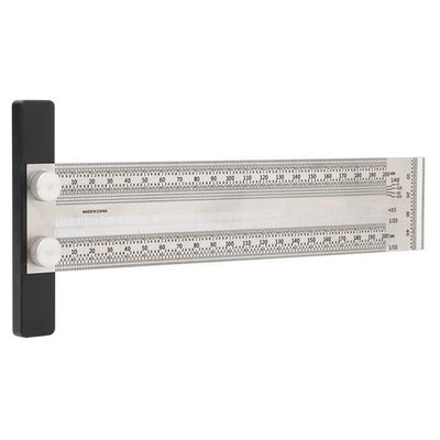 QWORK Règle En T Aluminium 0-300mm Pour Travail Du Bois - Équerre De Charpentier Précise
