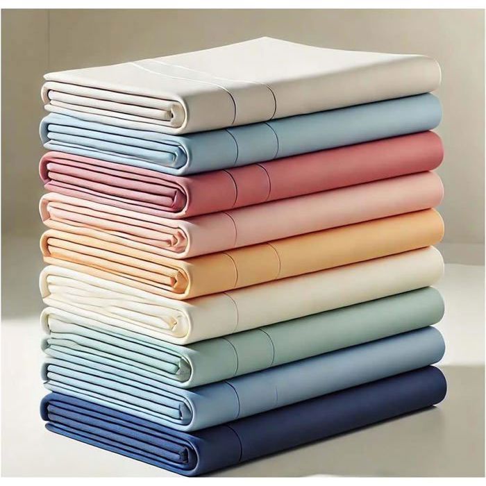 Lot De 6 Draps Housses 160x200 Cm - 100% Coton, Bonnet 25 Cm, 57 Fils - Doux Et Confortable Pour Lit Maison