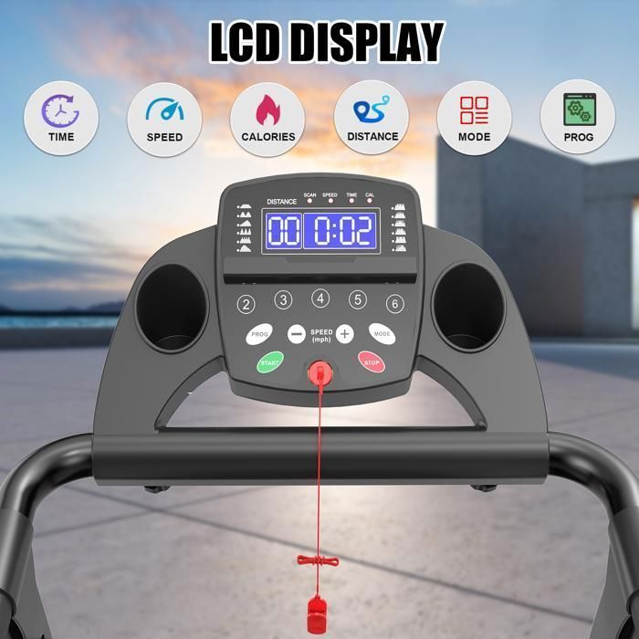 Tapis De Marche Inclinable 9% SYSURO - Walking Pad Pliable Avec Amortissement, Télécommande, Écran LED, Idéal Maison Et Bureau