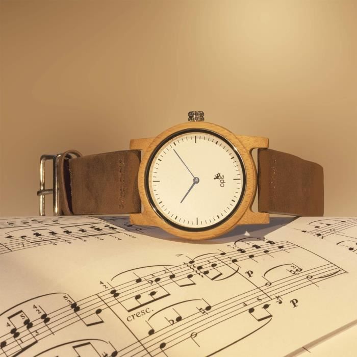 Montre en new arrivals bois et pierre