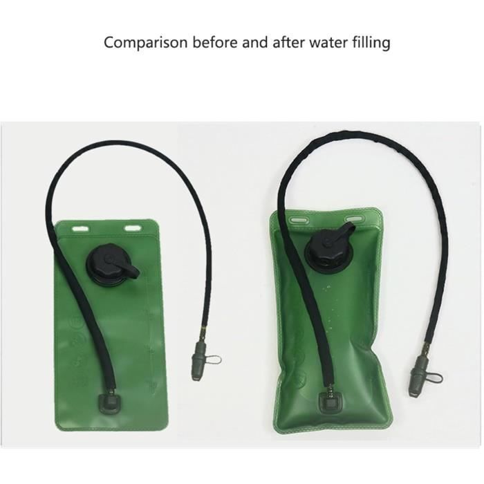 Poche D'hydratation J.CARP 2L Pour Cyclisme, Randonnée, Camping Et Chasse – Vessie EVA Sans BPA, Grande Ouverture, Valve Haut Débit – Rechange Compatible