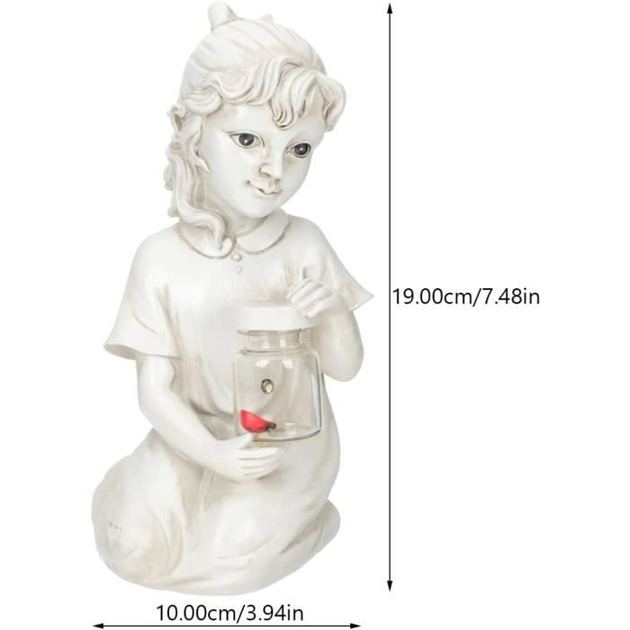 Statue Éléphant Jardin Avec Lampe Solaire - Décoration Extérieure Mère Et Bébé, Cadeau Original Impermeable