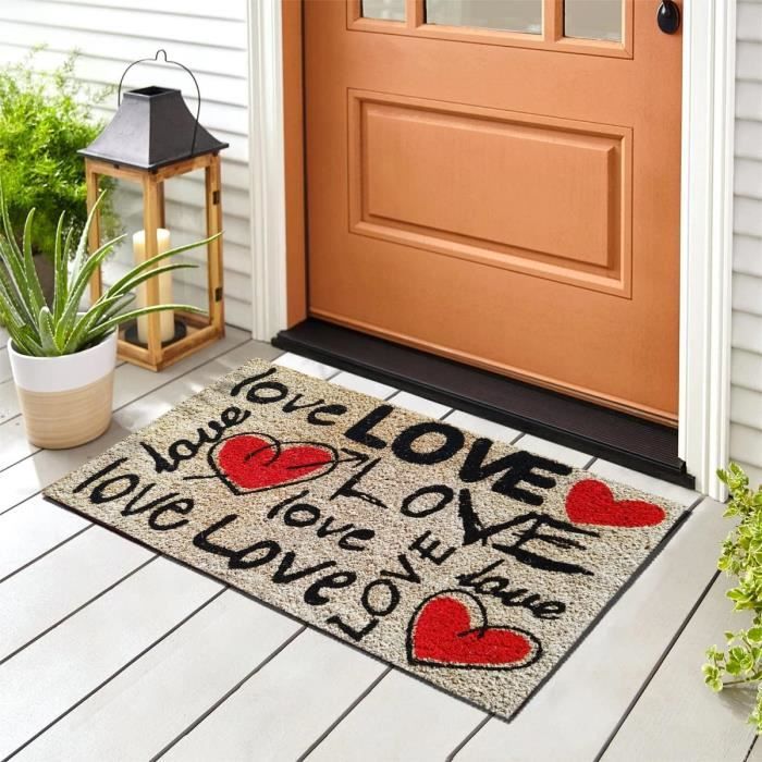 Paillasson Coco Oiseaux Colorés 70x40 Cm - Tapis Entrée Antidérapant Et Fun, Idéal Maison, Couloir, Porte Extérieure, Décoration Originale