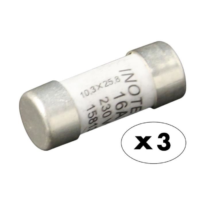 Lot De 3 Fusibles Céramiques 6A 10.3x25.8 Mm - Zenitech ATE X5 - Neufs