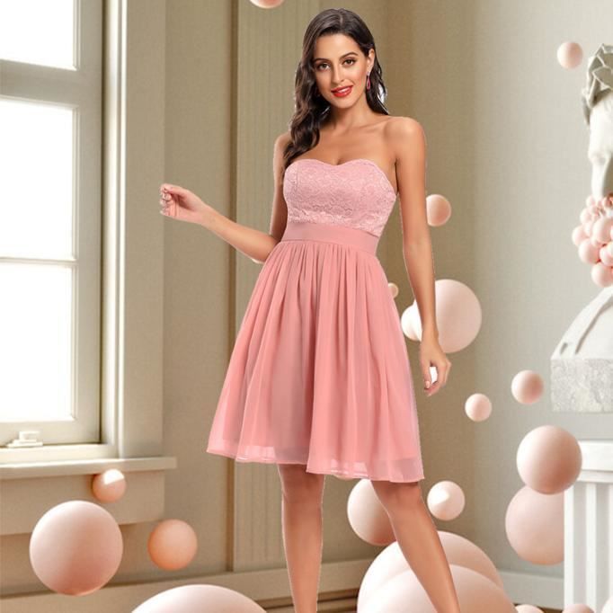 Robe femme rose outlet