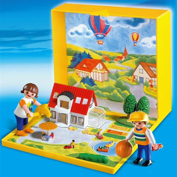 Playmobil Micro monde Maison moderne Playmobil 2 personnages