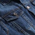 Veste en Jean pour Homme Coton Denim Jacket Casual Manches Longues Automne Printemps-2
