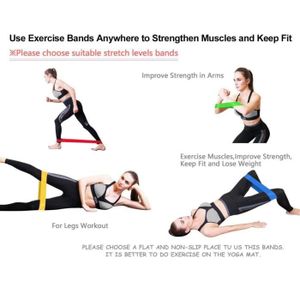pack de 14 Yoga Bande De Resistance Elastique Fitness Musculation Band Set avec 5 Latex Tubes en 150LBS Pilates 3 Loop Stretch Bands pour Hommes Femmes Gymnastique /à Domicile Exercice Formation