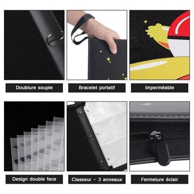 50 Pages 400 Cartes Classeur Avec Fermeture Éclair, Album