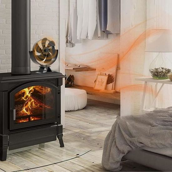 Le noir - Ventilateur de cheminée rotatif à 360 degrés, brûleur à bûches à  bois Durable, Circulation de chale - Cdiscount Bricolage