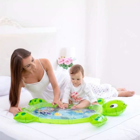 Tapis d'eau Matelas sol gonflable Tapis d'éveil jouet bébé éducatif en forme  tortue - Vert - 102*84CM - Cdiscount Puériculture & Eveil bébé