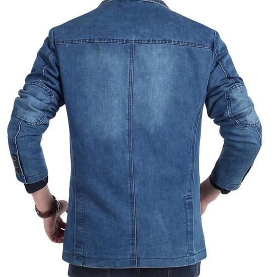 Veste en jean homme Luxe epaississant et slim Bleu clair Marque Luxe Bleu clair Cdiscount Pret a Porter