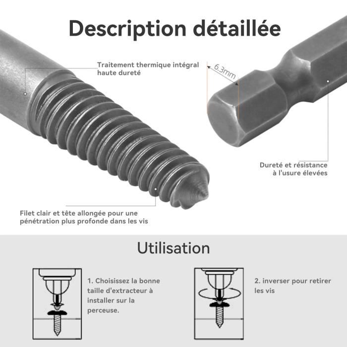 Tournevis Ancien Avec éclairage En Extrémité – 3 Embouts Inclus, Occasion Fonctionnel