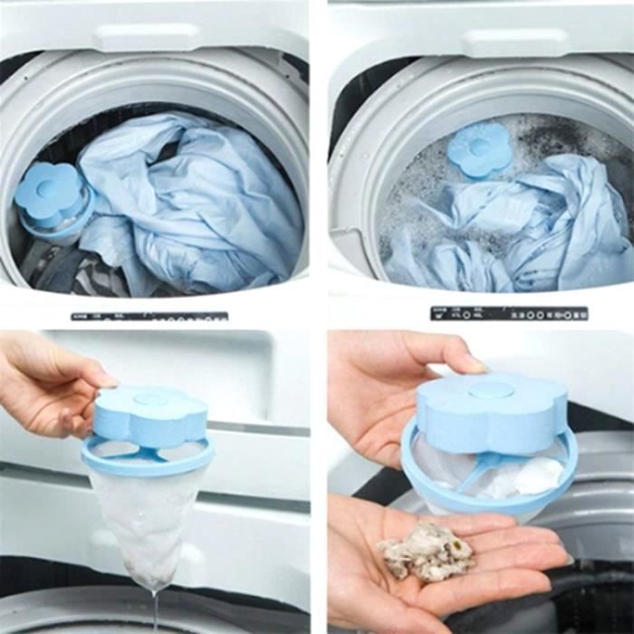 BOULE FILTRE ATTRAPE-POILS et anti-peluche pour machine à laver le linge  EUR 8,40 - PicClick FR