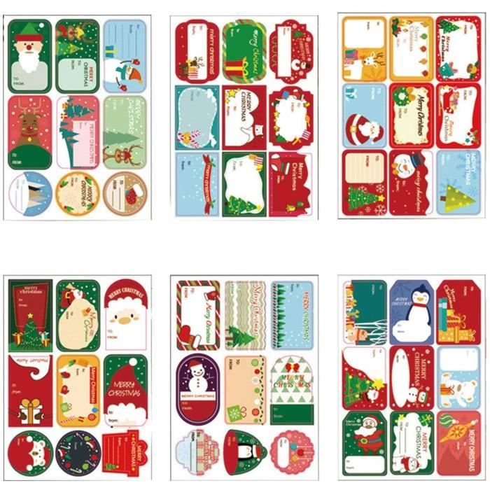 8 étiquettes cadeaux autocollantes - Sapins de Noël - N/A - Kiabi - 3.50€