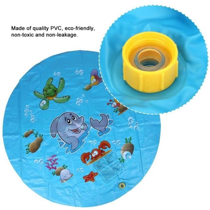 Tapis De Glisse Eau Enfant Tapis D'arrosage 170cm - Jeu D'eau été - PVC - Pour Jardin/plage Tapis D'eau Enfant