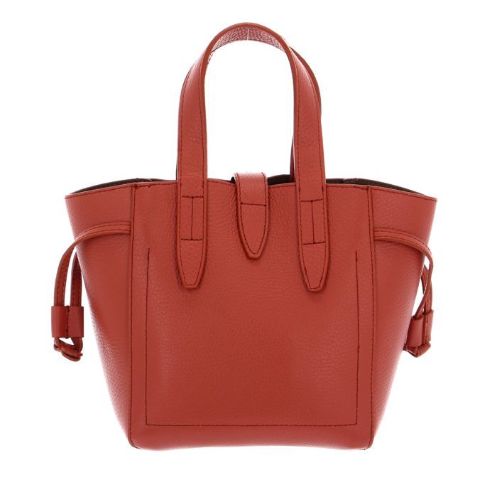 FURLA Sac a epaule bandouliere rouge en cuir pour femme Net Mini Tote Bag Cannella 192654