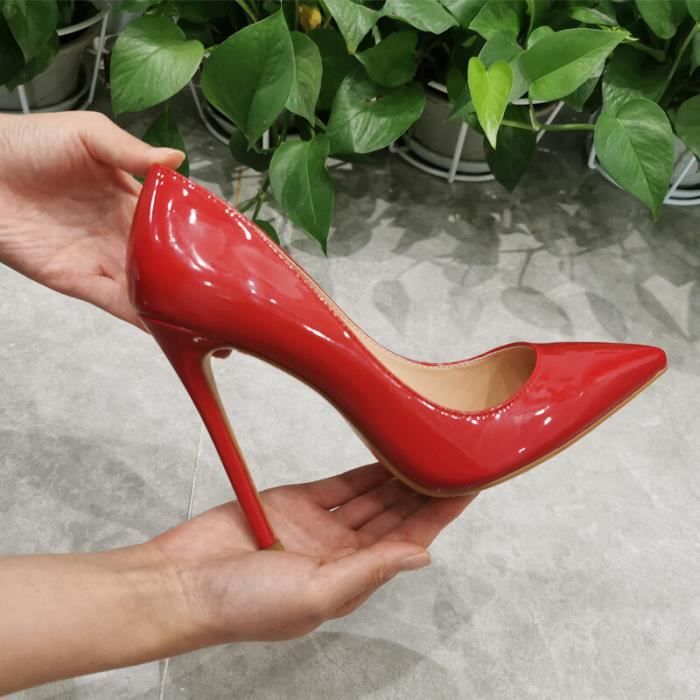 Escarpins Pointus KALLISTE En Cuir Verni Et Velours - Taille 36 - Occasion Très Bon état