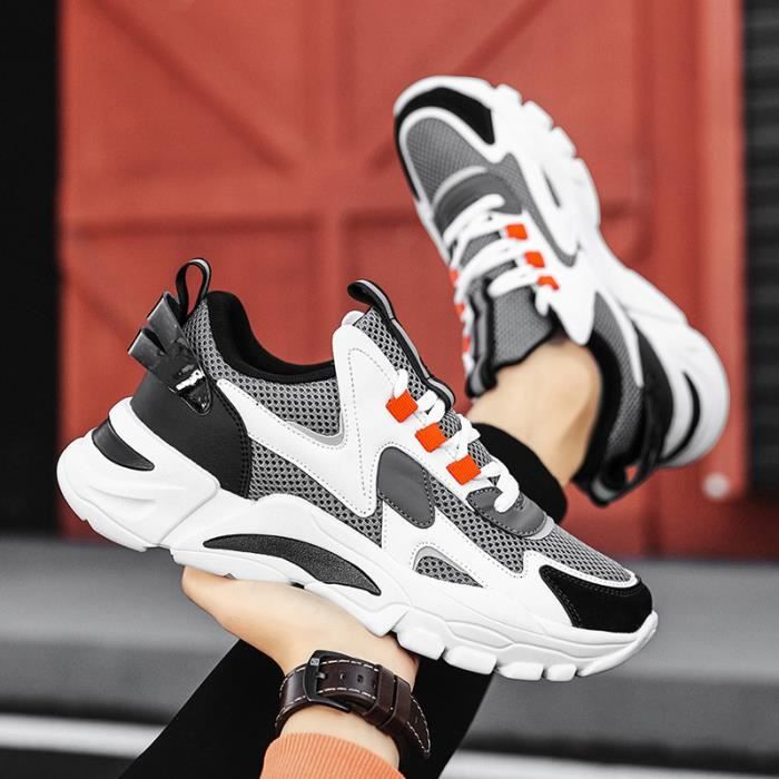 Baskets Homme Fashion Chaussures Sport Sneakers Gris Cdiscount Chaussures