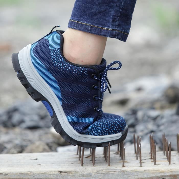 Chaussures de securite femme bleue