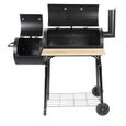 BBQ Collection - Fumoir Barbecue 2-in-1 - Grill - Smoker - Noir - 2 Roues-3